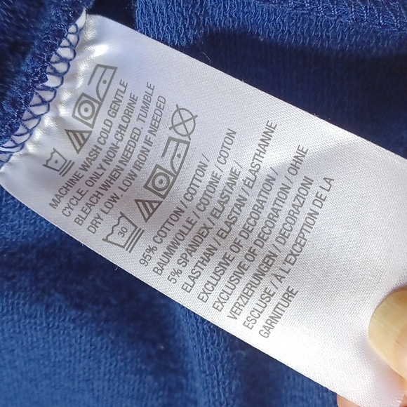 D & Co 💙 Navy Blue Boatneck Top With Pockets 3/4 Sleeves With Grommets W-XS - Picture 7 of 8